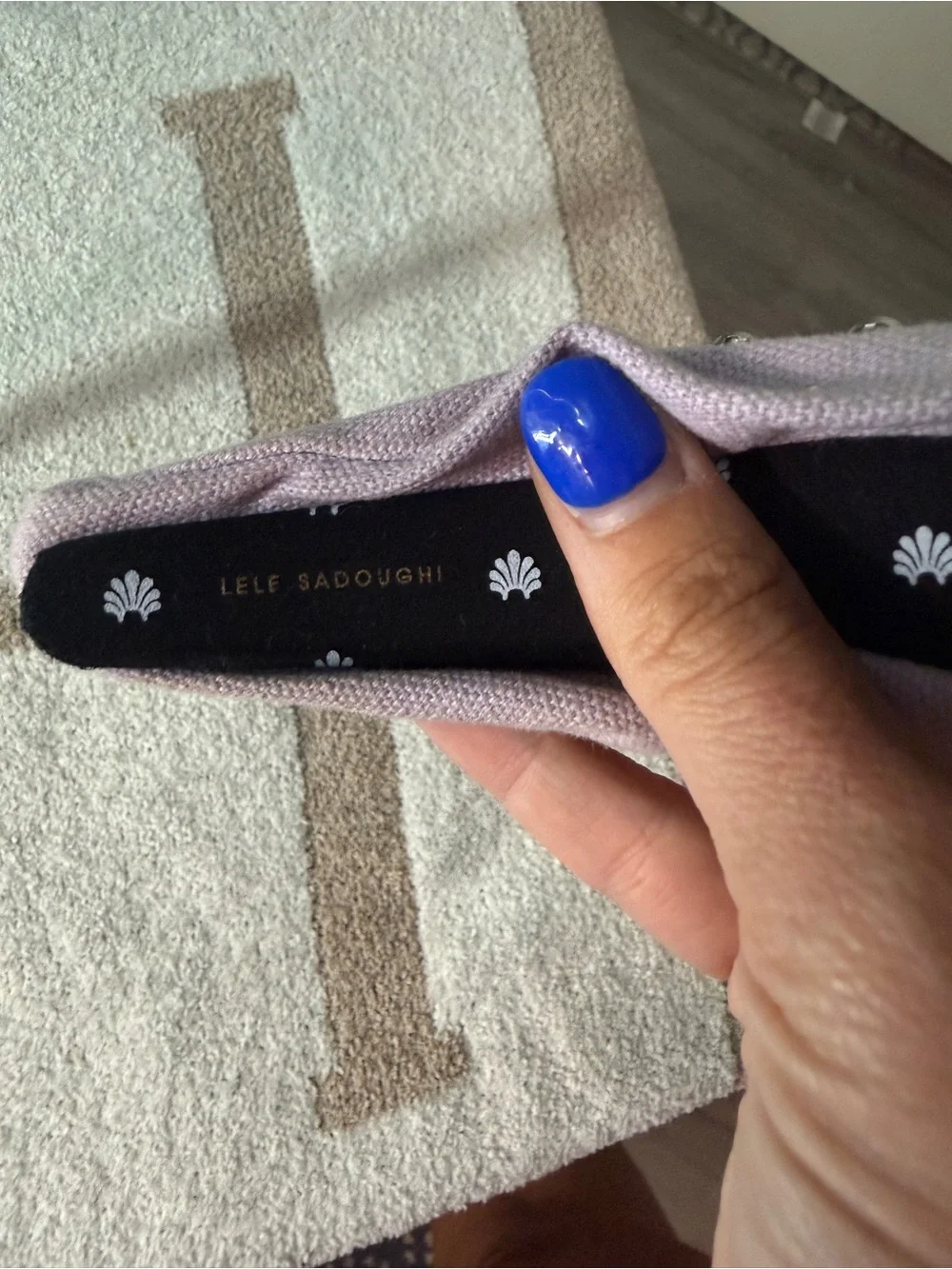 Lele Sadoughi Pink Knot Headband with Iridescent Studs
